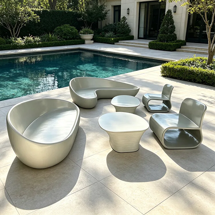 Flowing Curve FRP Lounge siddepladser