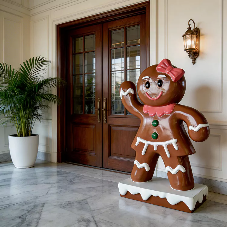 FRP Giant Gingerbread Man Sculpture